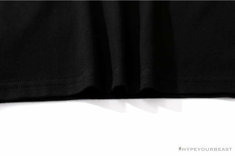 BAPE Ape Head Blue X Yellow Contrast Letter Tee Shirt