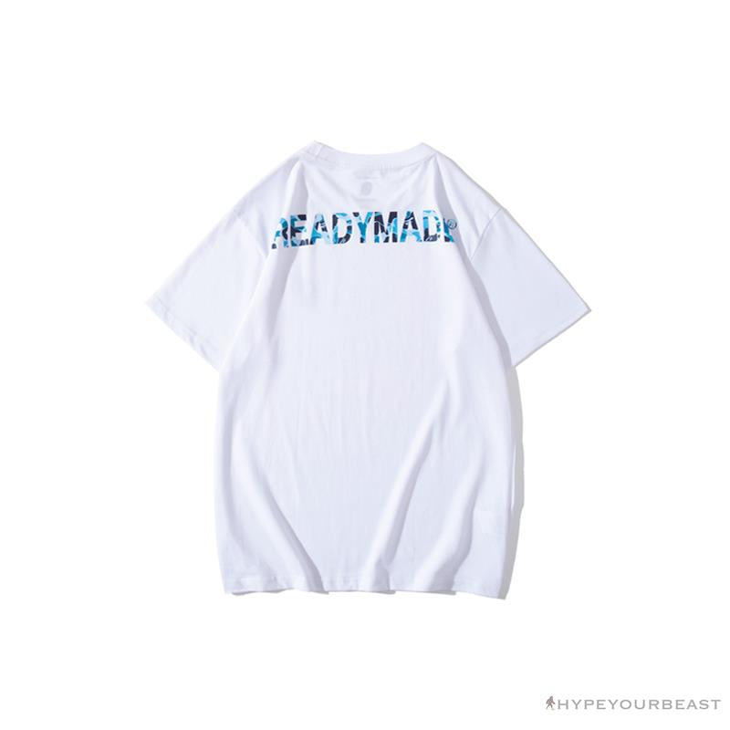 BAPE Readymade Small Bee Camouflage Letter Tee Shirt 'BLUE'