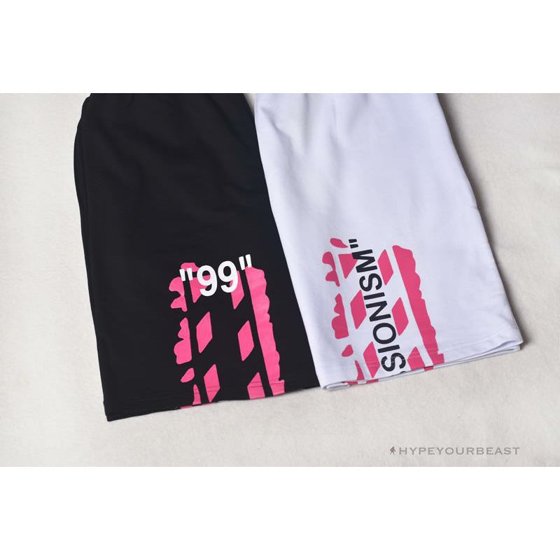 OFF-WHITE 99 x Pink Arrow Shorts 'BLACK'