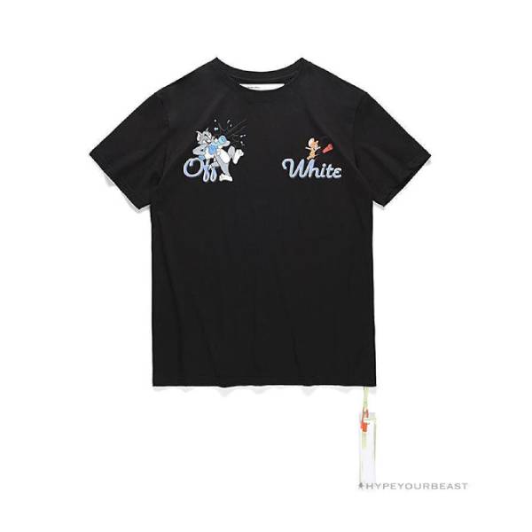 OFF-WHITE Summer Tom and Jerry Print Tee Shirt 'BLACK'