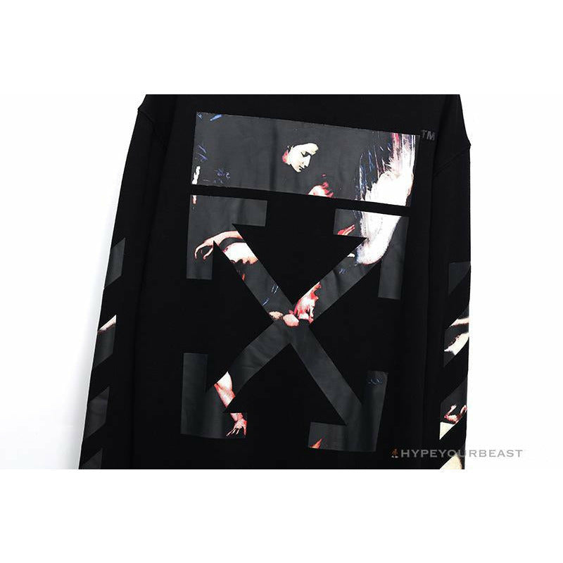 OFF-WHITE Angel Jesus Religious Print Hoodie 'BLACK'