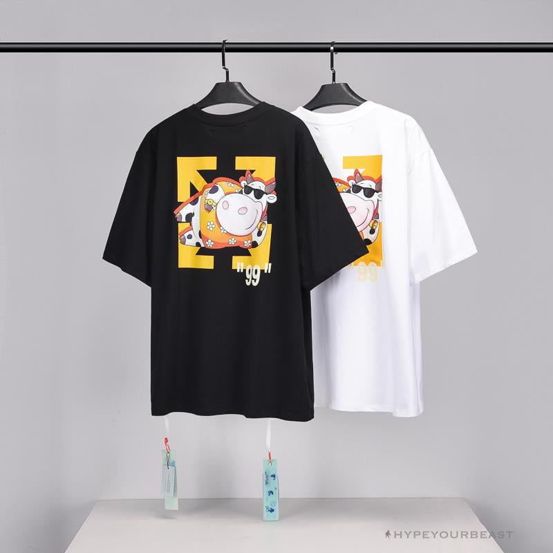 OFF-WHITE Hawaiian Cow Arrow Tee Shirt 'BLACK'