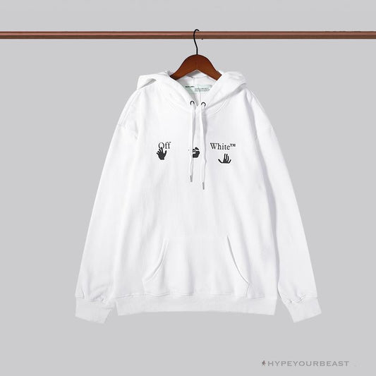 OFF-WHITE Green Arrow Hoodie 'WHITE'