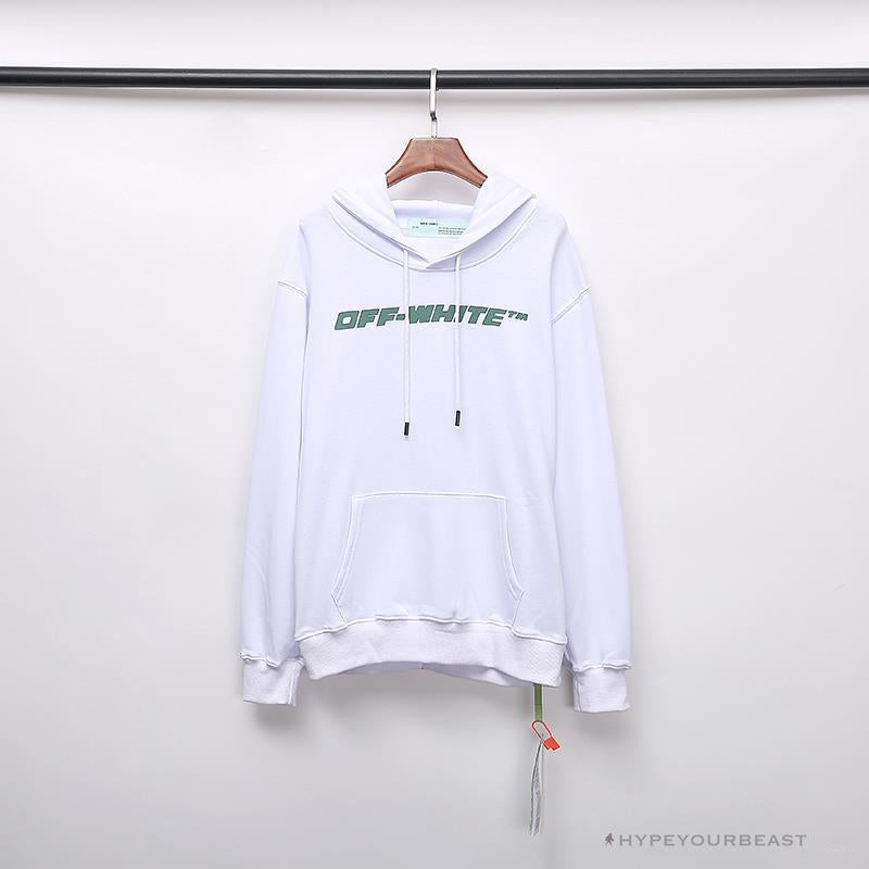 OFF-WHITE Hand-Painted Utility Pole Worker Hoodie 'WHITE'