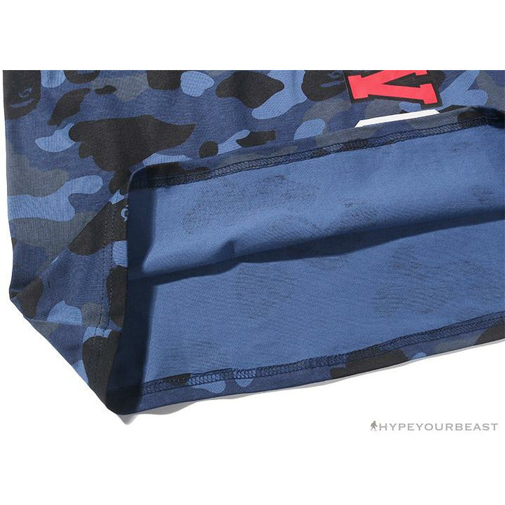 BAPE Camouflage Shark Head Classic Cotton Short Sleeve Tee Shirt 'BLUE'