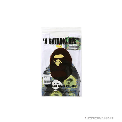 BAPE Green Ape Head Blue Storm Tee Shirt 'WHITE'
