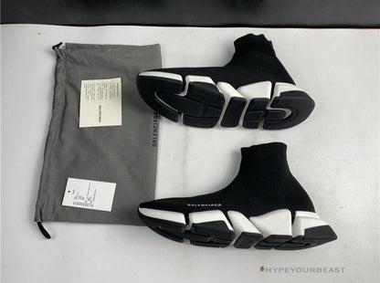BCG Sock Sneakers Black / White Sole