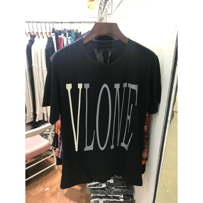 Vlone Black and Silver Tee Shirt