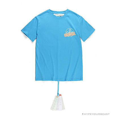 OFF-WHITE Explosive Strip Basic Arrow Tee Shirt 'BLUE'
