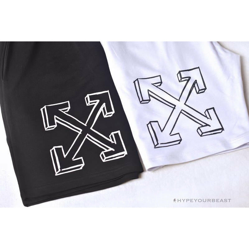 OFF-WHITE Dimensional Sketch Shorts 'WHITE'