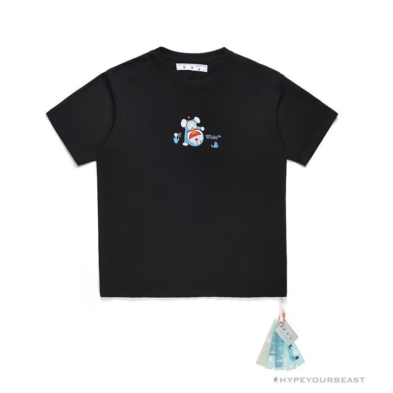 OFF-WHITE Spoof Doraemon Arrow Tee Shirt 'BLACK'