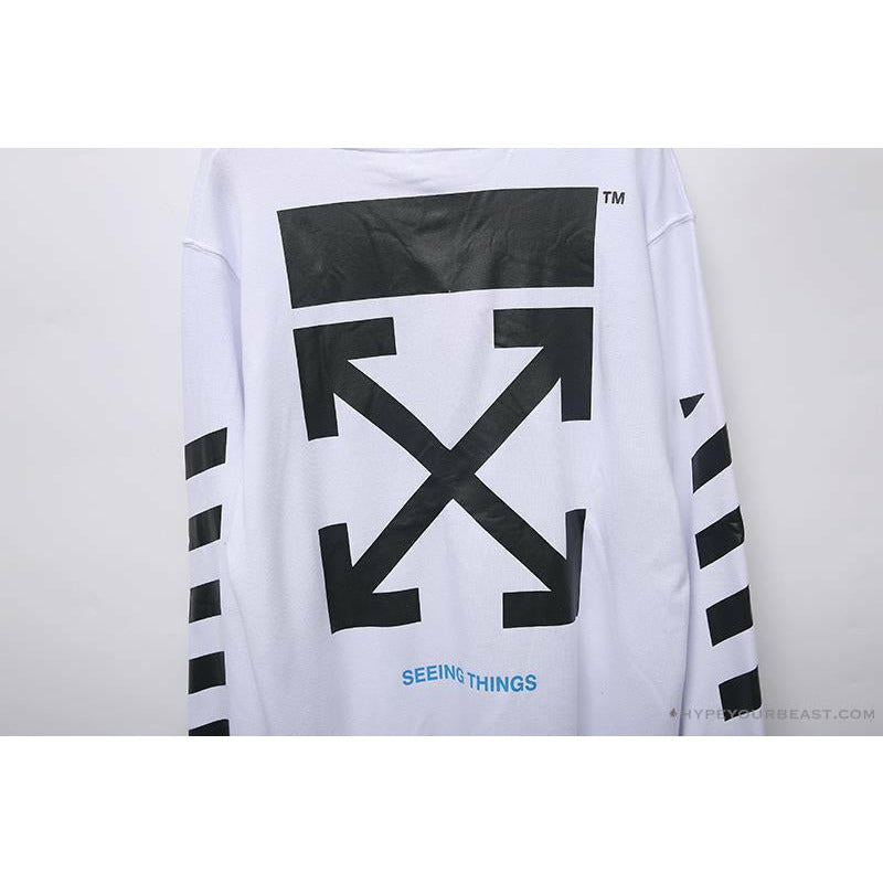 OFF-WHITE Classic Basic Cotton Terry Long Sleeve Shirt 'WHITE'
