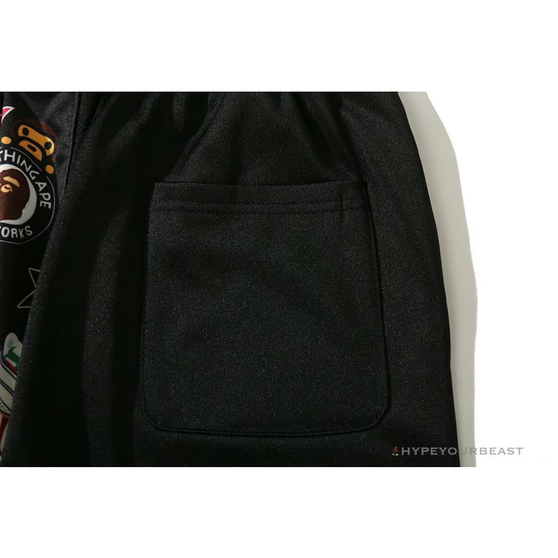 BAPE Badge LOGO Sticker Style Stitching Pants