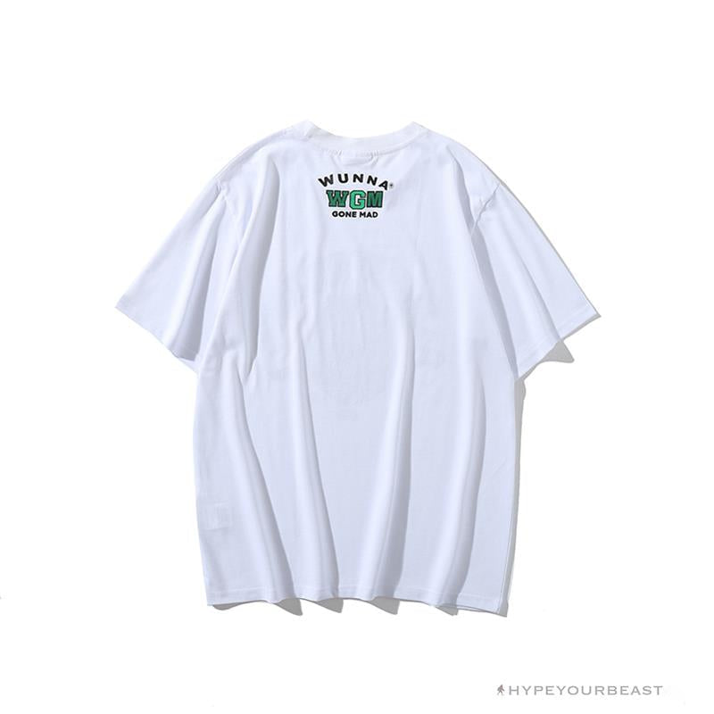 BAPE Paint Splash Green Camouflage Tee Shirt 'WHITE'