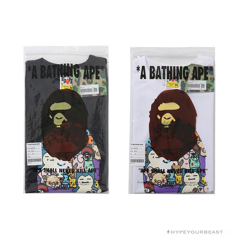 BAPE Pokémon Co-branded Ape Head Tee Shirt 'BLACK'