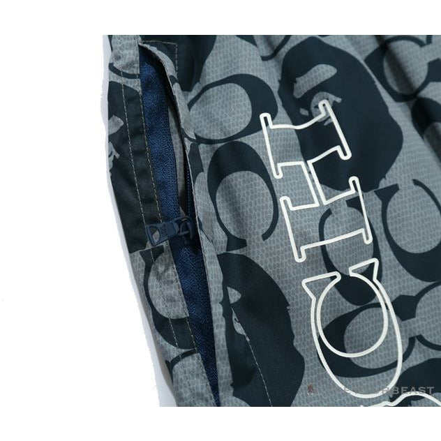 BAPE x COACH Co-Branded Grey-Blue Shorts