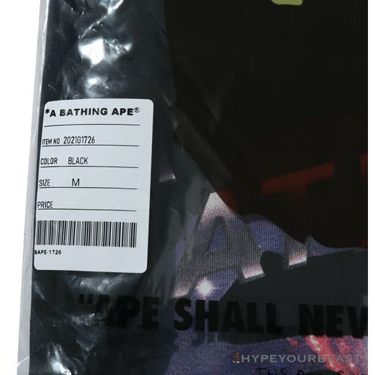 BAPE Universe Solar System Ape Man Head Tee Shirt 'BLACK'