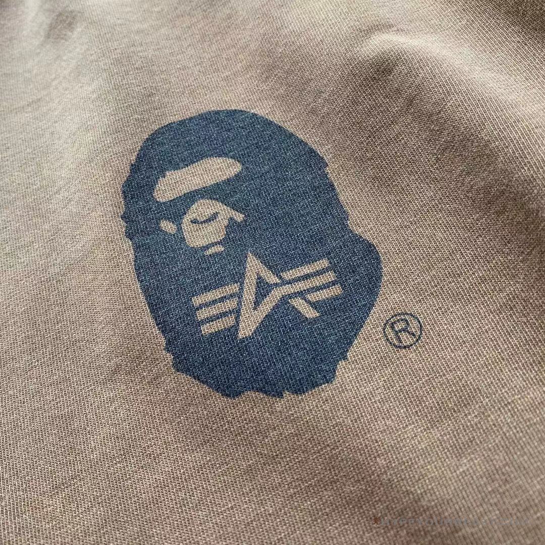 Bape Long Sleeve Tee Shirt Brown