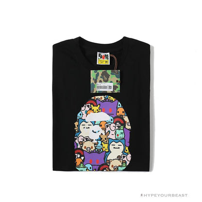 BAPE Pokémon Co-branded Ape Head Tee Shirt 'BLACK'