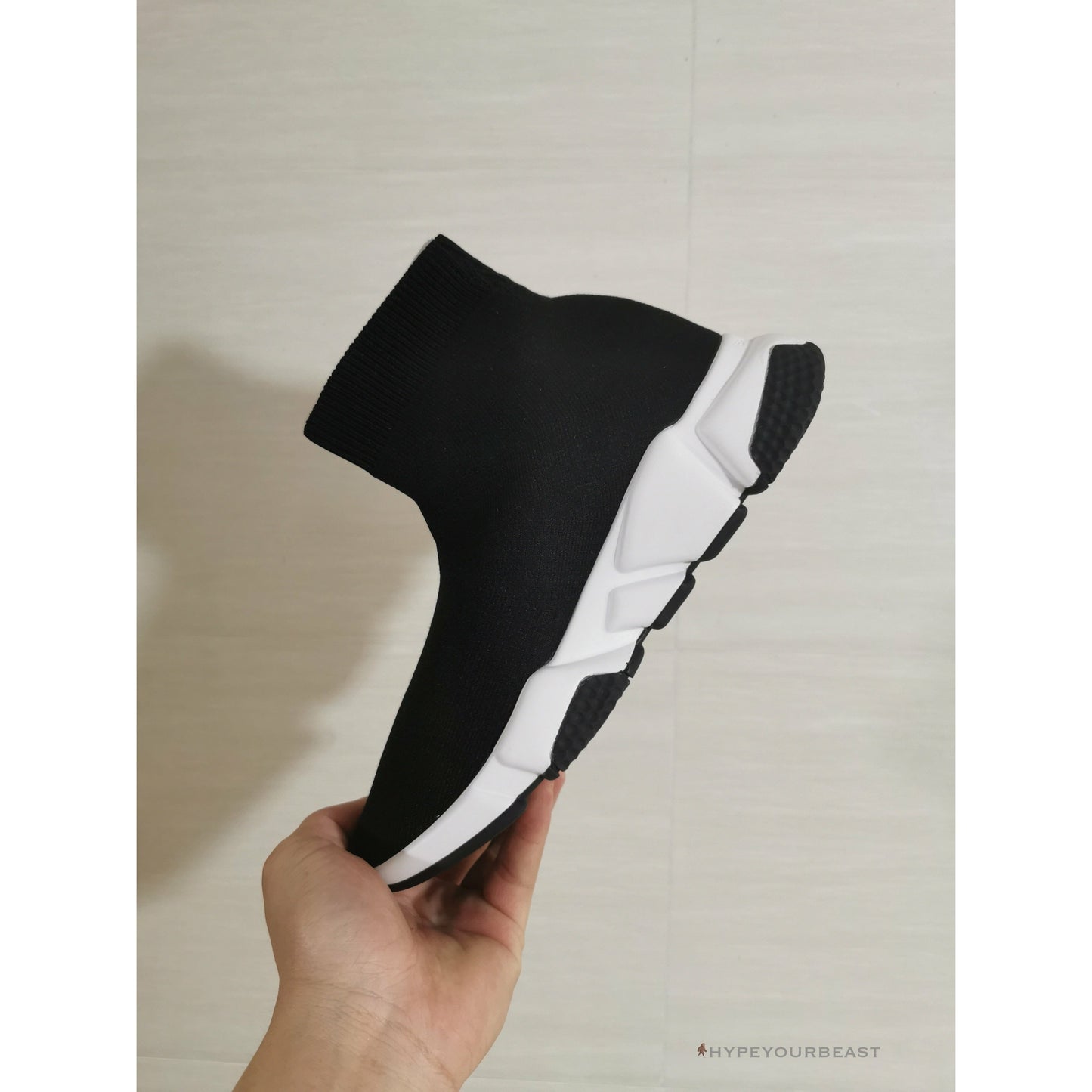 BCG Sock Sneakers Black White Red