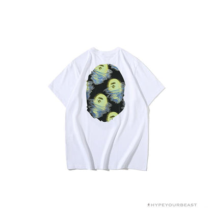 BAPE Green Ape Head Blue Storm Tee Shirt 'WHITE'