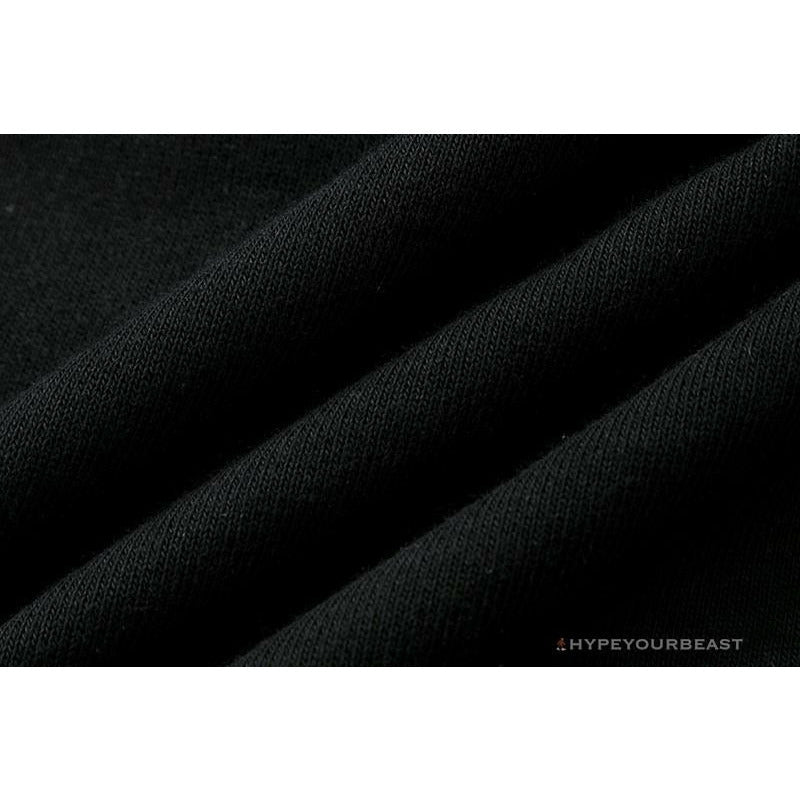 BAPE Classic Ape Head Embroidered Standard Cotton Terry Pants 'BLACK'