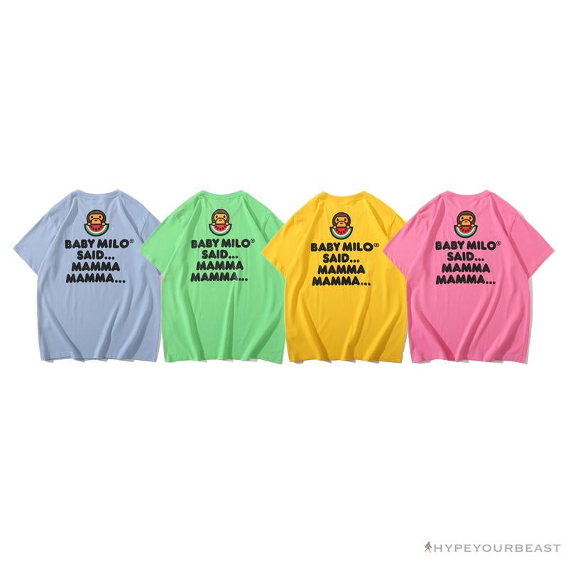 BAPE Baby Milo Watermelon Little Monkey Tee Shirt 'GREEN'