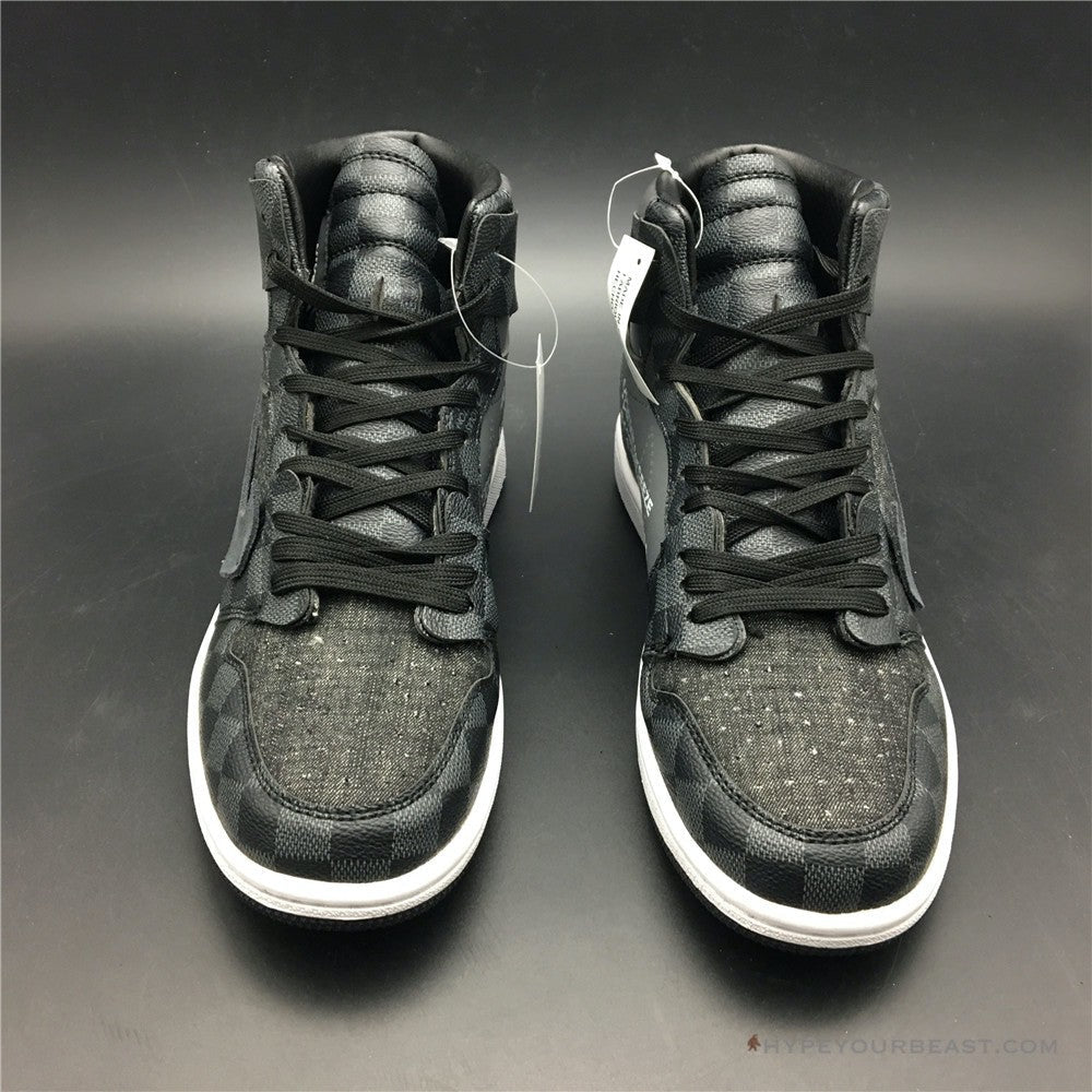 Off White X Jordan 1 X LV Black