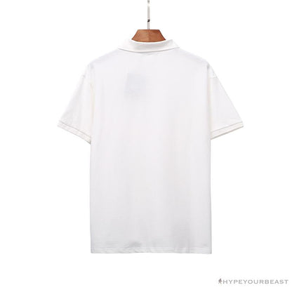 BAPE Classic Ape Head Print Versatile Polo Shirt 'WHITE'