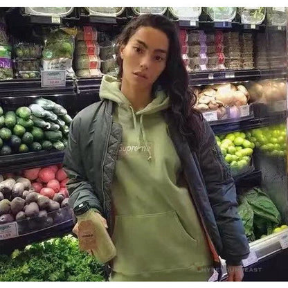 Supreme Box Logo Hoodie Lime Green