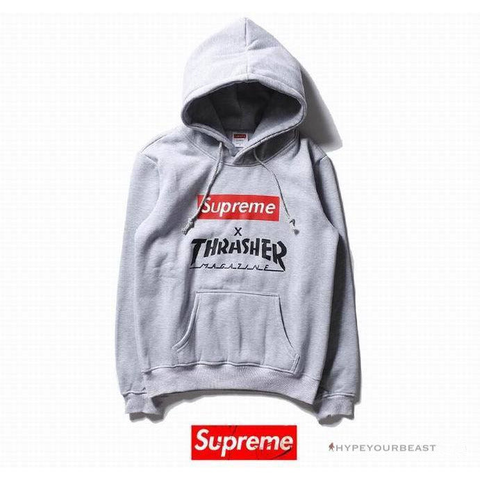Supreme X Thrasher Hoodie Grey