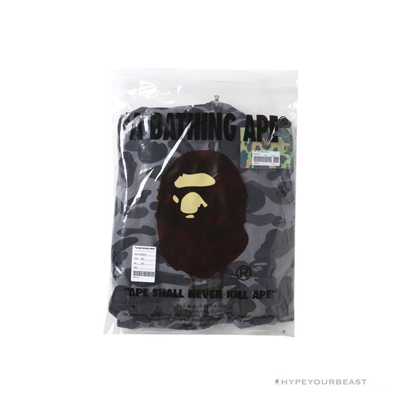 BAPE Camo Hoodie Shark Head 'GREY'