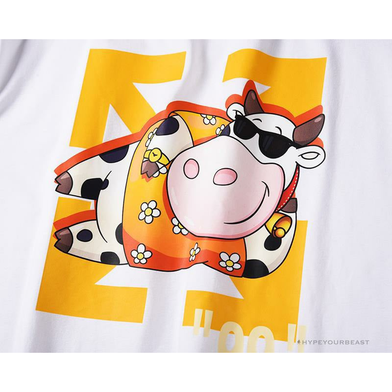 OFF-WHITE Hawaiian Cow Arrow Tee Shirt "WHITE'