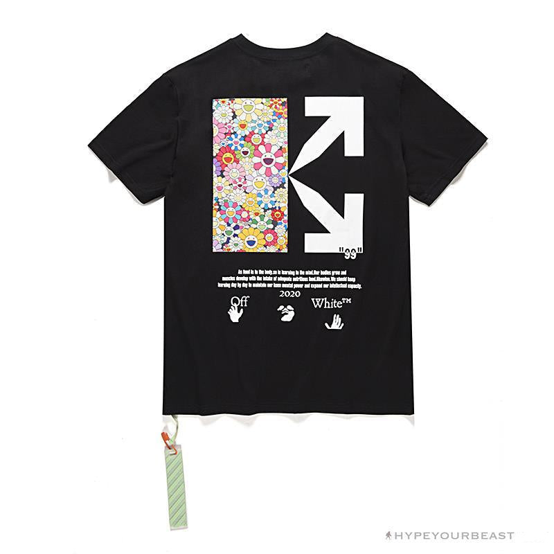 OFF-WHITE Takashi Murakami Chrysanthemum Tee Shirt 'BLACK'