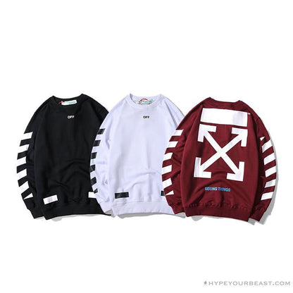 OFF-WHITE Classic Basic Cotton Terry Long Sleeve Shirt 'WHITE'