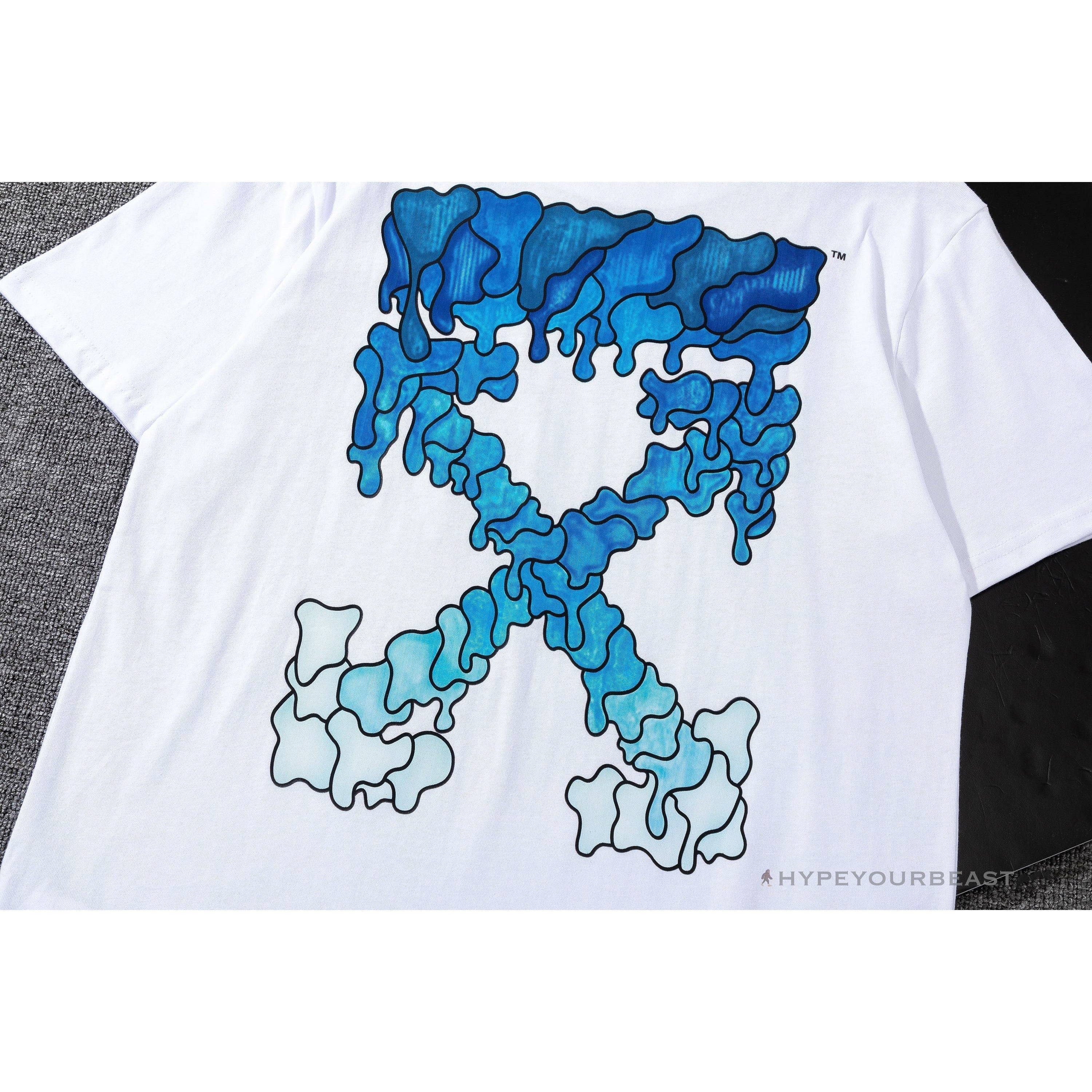 OFF-WHITE Sea Blue Cross Arrow Tee Shirt 'WHITE'