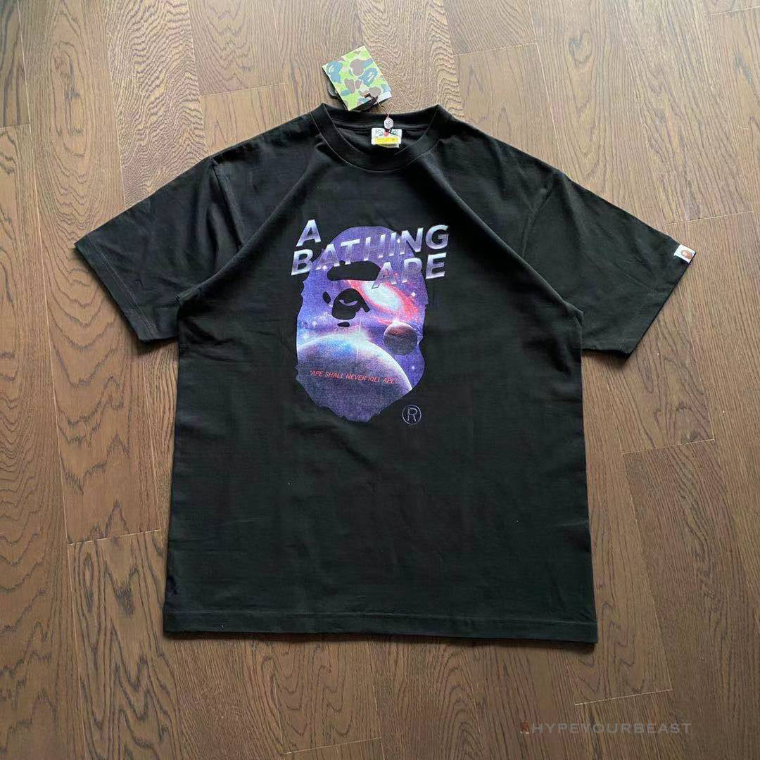 Bape Tee Shirt Black Galaxy