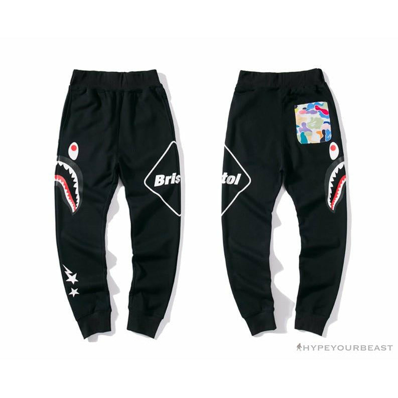 BAPE x FCRB Joint Color Pocket Shark Pants
