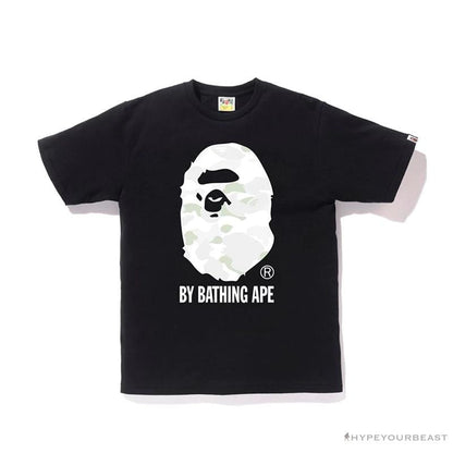 BAPE Luminous Spots Camouflage Great Ape Man White Head Cotton Short Sleeve Tee Shirt 'BLACK'