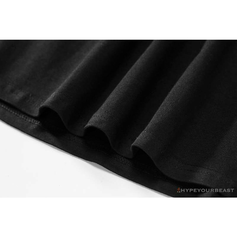 BAPE Classic Embroidered Logo Ape Head Tee Shirt 'BLACK'