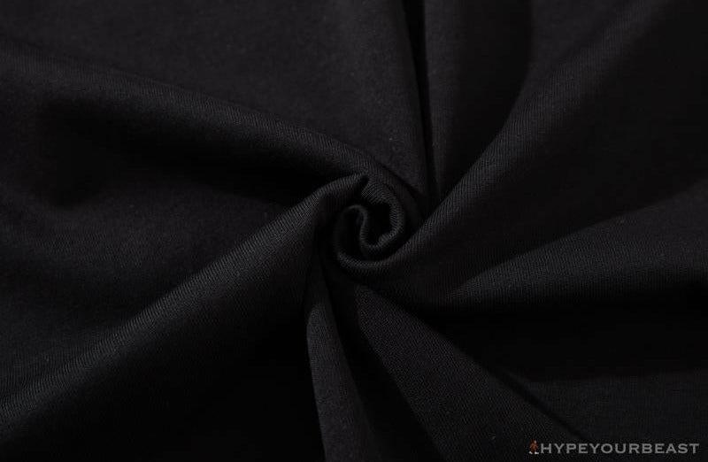 BAPE Ape Man Head 28th Anniversary Camouflage Color Block Tee Shirt 'BLACK'