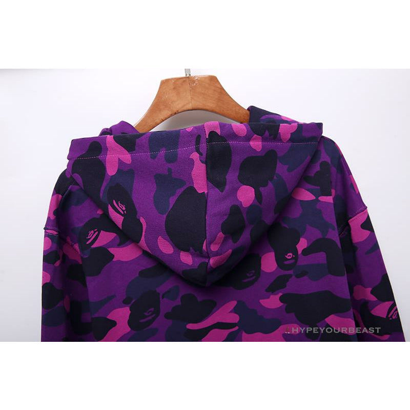 BAPE x Bathing Ape Head Camouflage Hoodie 'PURPLE'