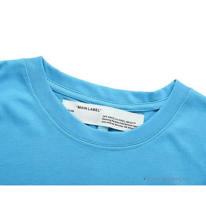 OFF-WHITE Explosive Strip Basic Arrow Tee Shirt 'BLUE'