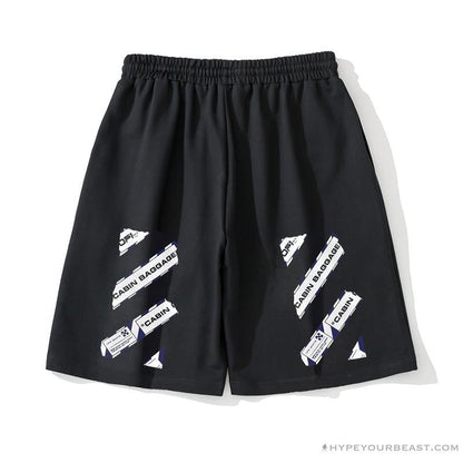 OFF-WHITE Cabin Baggage Shorts 'BLACK'