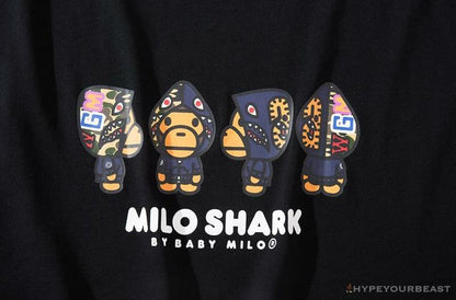 BAPE Baby Milo Blue Shark Hat Little Monkey Tee Shirt 'BLACK'