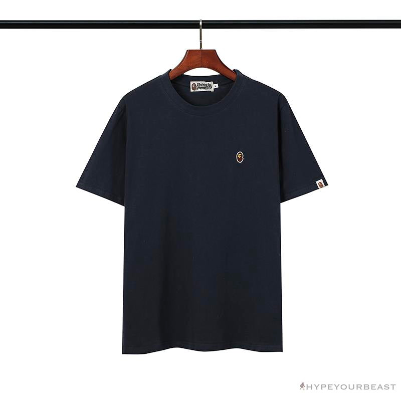 BAPE Classic Embroidered Logo Ape Head Tee Shirt 'BLUE'