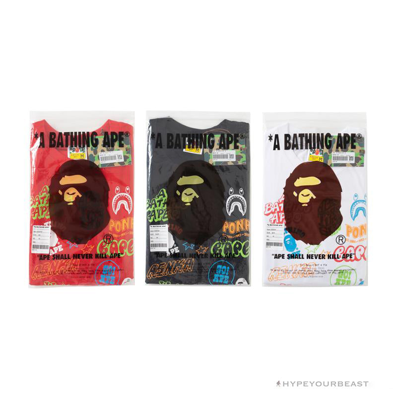 BAPE Street Graffiti Tee Shirt 'RED'