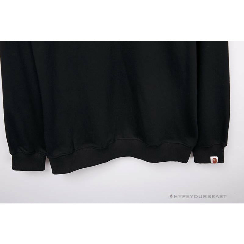 BAPE Classic Ape Head Embroidered Long Sleeve Shirt 'BLACK'