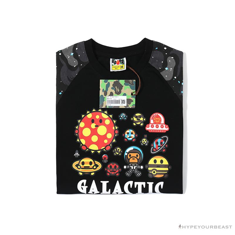 BAPE Baby Milo Galaxy Astronaut Luminous Tee Shirt 'BLACK'