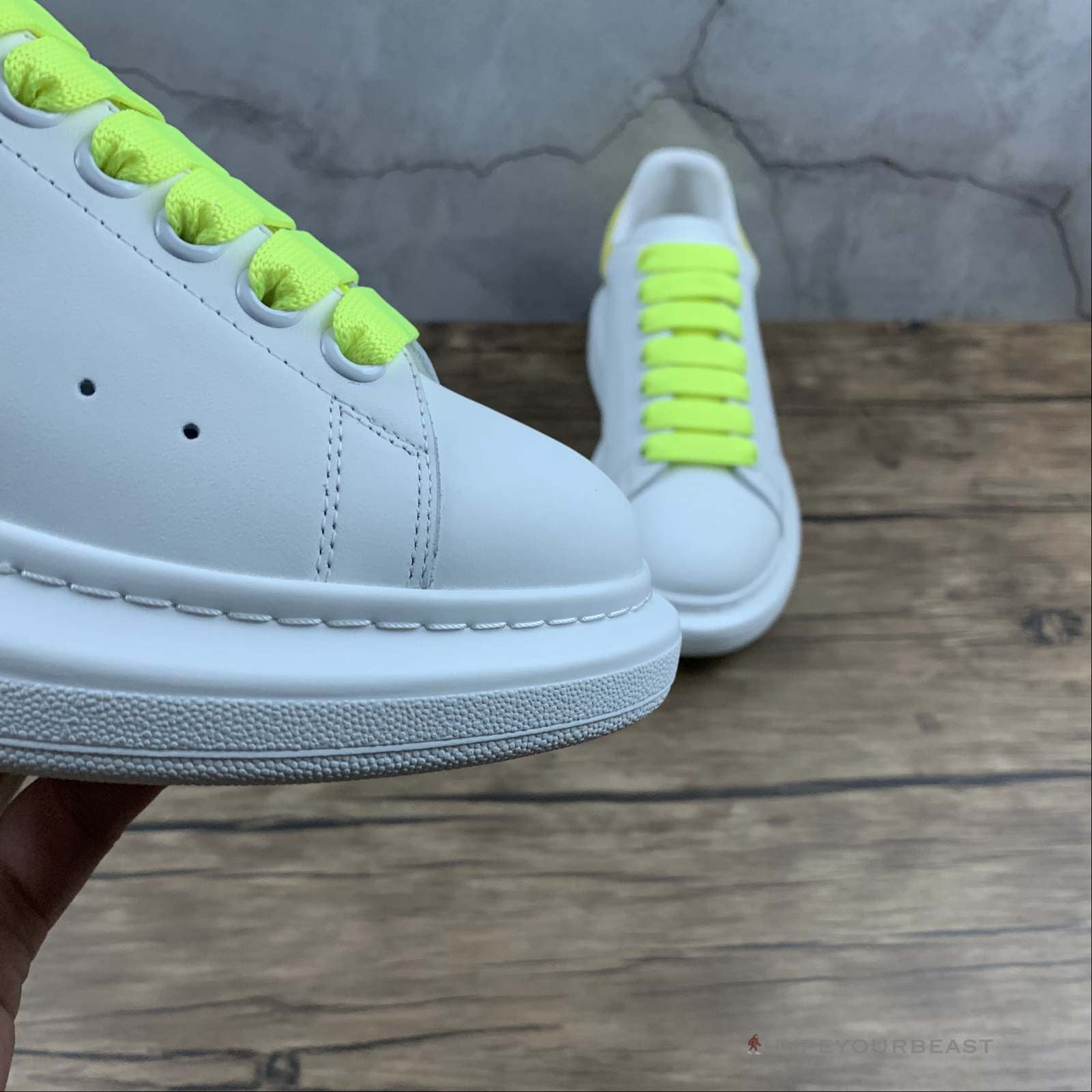 Alexander McQueen White / Highlighter Yellow